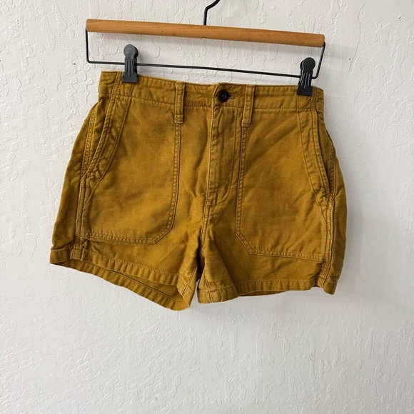 Madewell Pants - Madewell Relaxed Military Shorts Slouchy Size 25 Yellow Gold Tan